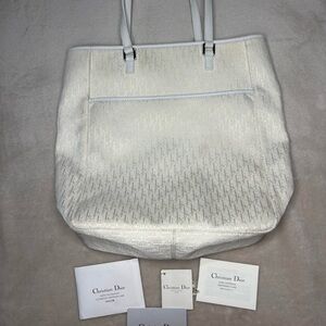 Christian Dior 2004 Vintage White Tote Bag Handbag